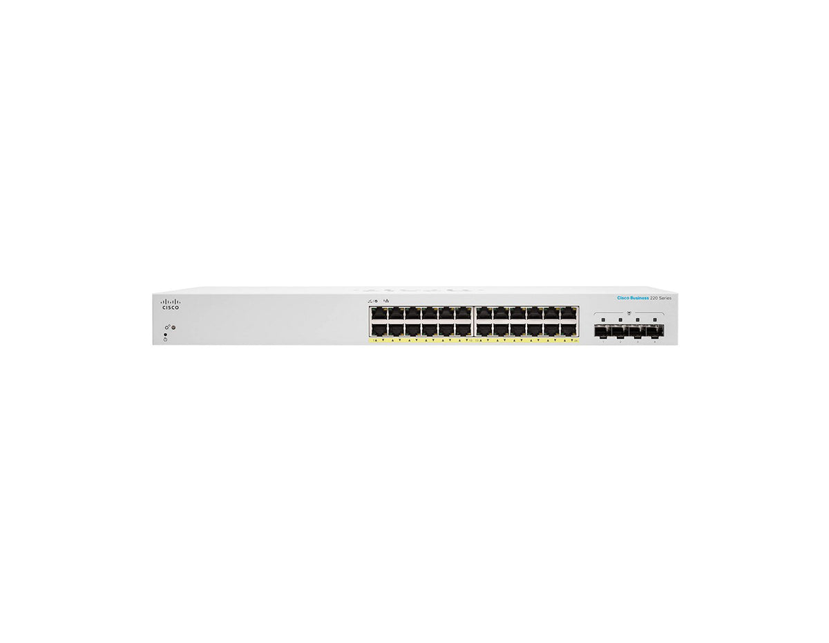 Cisco CBS220 24-Port Gigabit Full PoE Smart Switch with 4x10G SFP+
