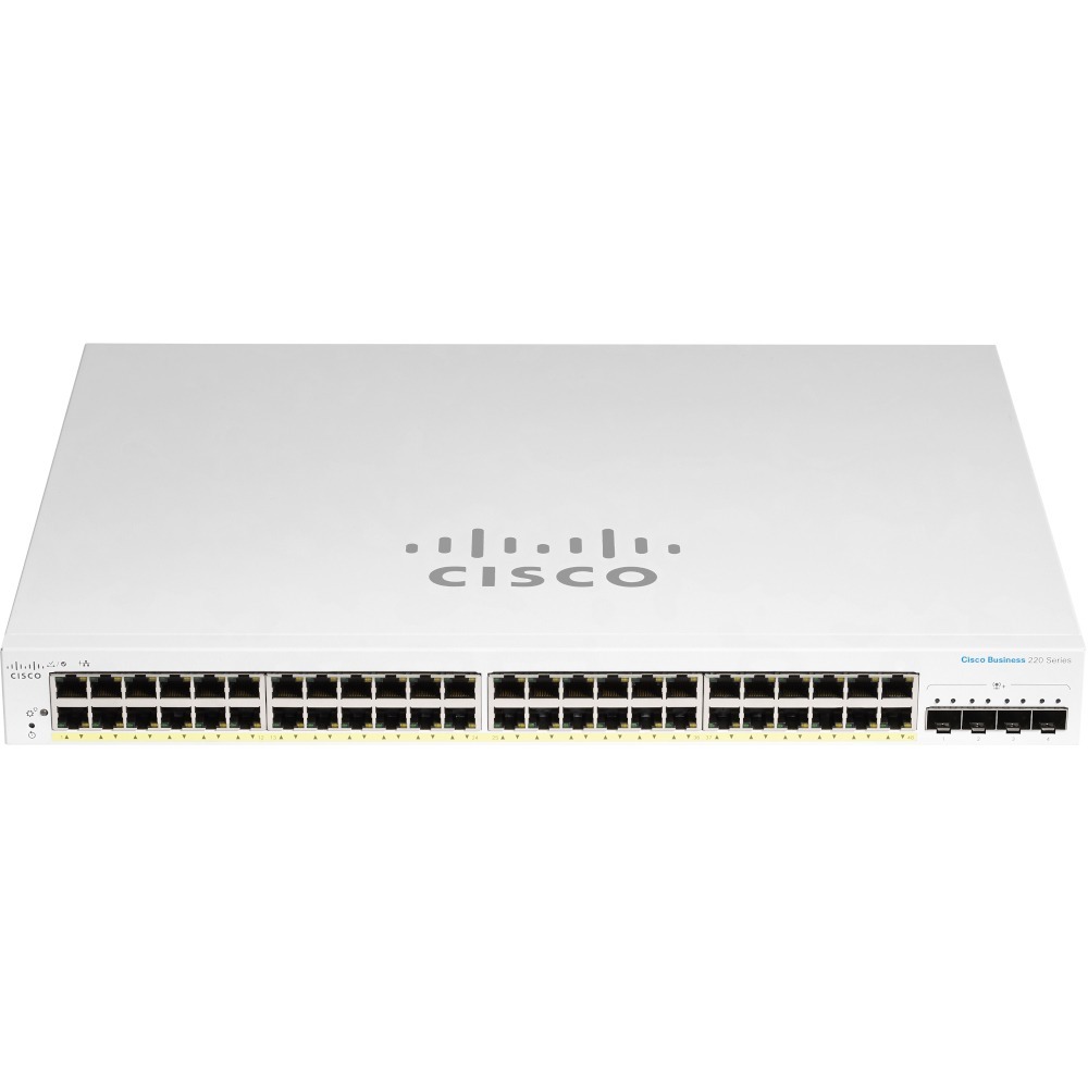 Cisco CBS220 48-Port Gigabit PoE+ Smart Switch with 4x10G SFP+